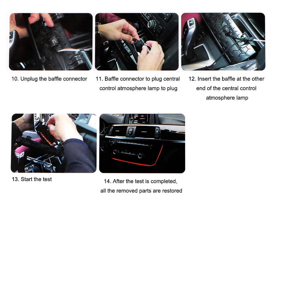 Radio Trim Led Dashboard with Blue and Orange Color Atmosphere Light Center Console For BMW 3 & 4 Series F30 LCI AC Panel Light