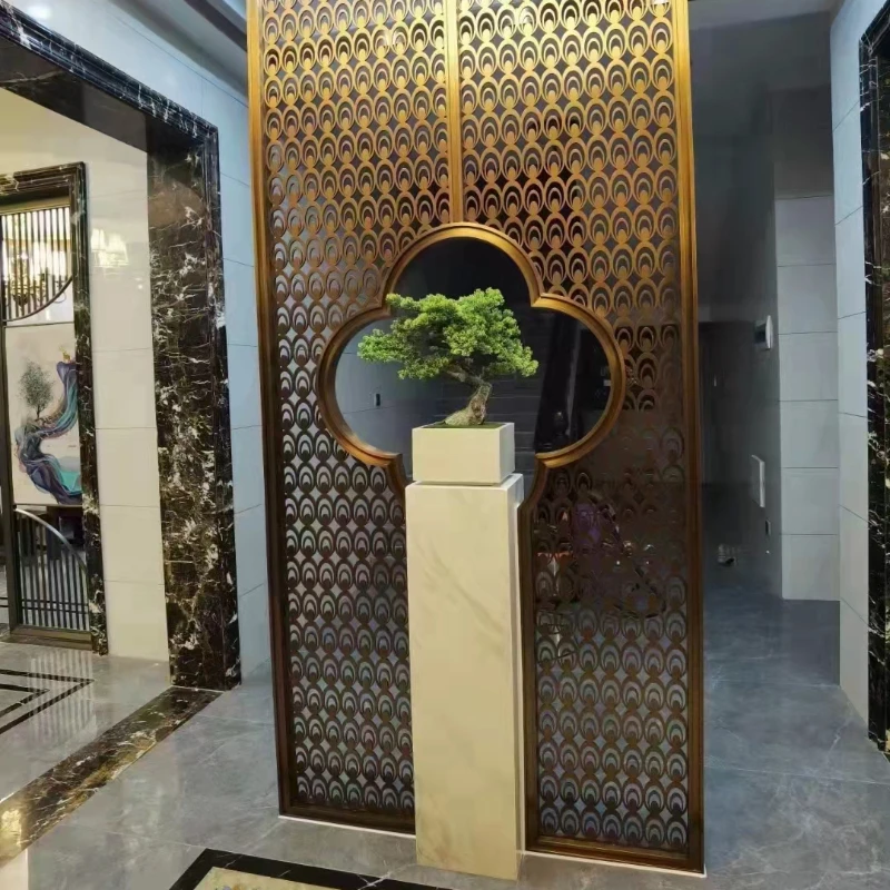 Decorative Screens Partition,Metal Partition Standing Stainless Steel Screen Room,Divider Screens