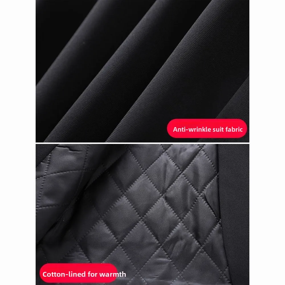 Thiened coton costume décontracté Jaet femmes 2024 nouveau automne hiver haut de gamme petite taille ajouté coton ouest manteau Bla