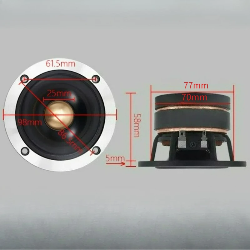 SOTAMIA 1개 3인치 풀레인지 HIFI 스피커 4/8옴 30-60W 25코어 알루미늄 베이스 듀얼 마그네틱 롱 스트로크 고출력 스피커