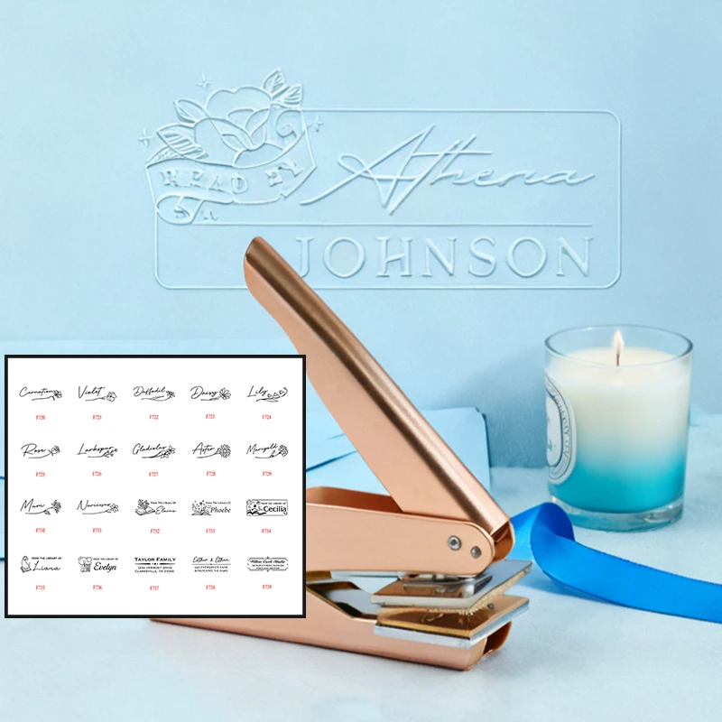 

Custom Embosser Stamp Personalized Rectangular Logo Design Stamps Custom Name Address Text Stamp for Diy Business Office Tool