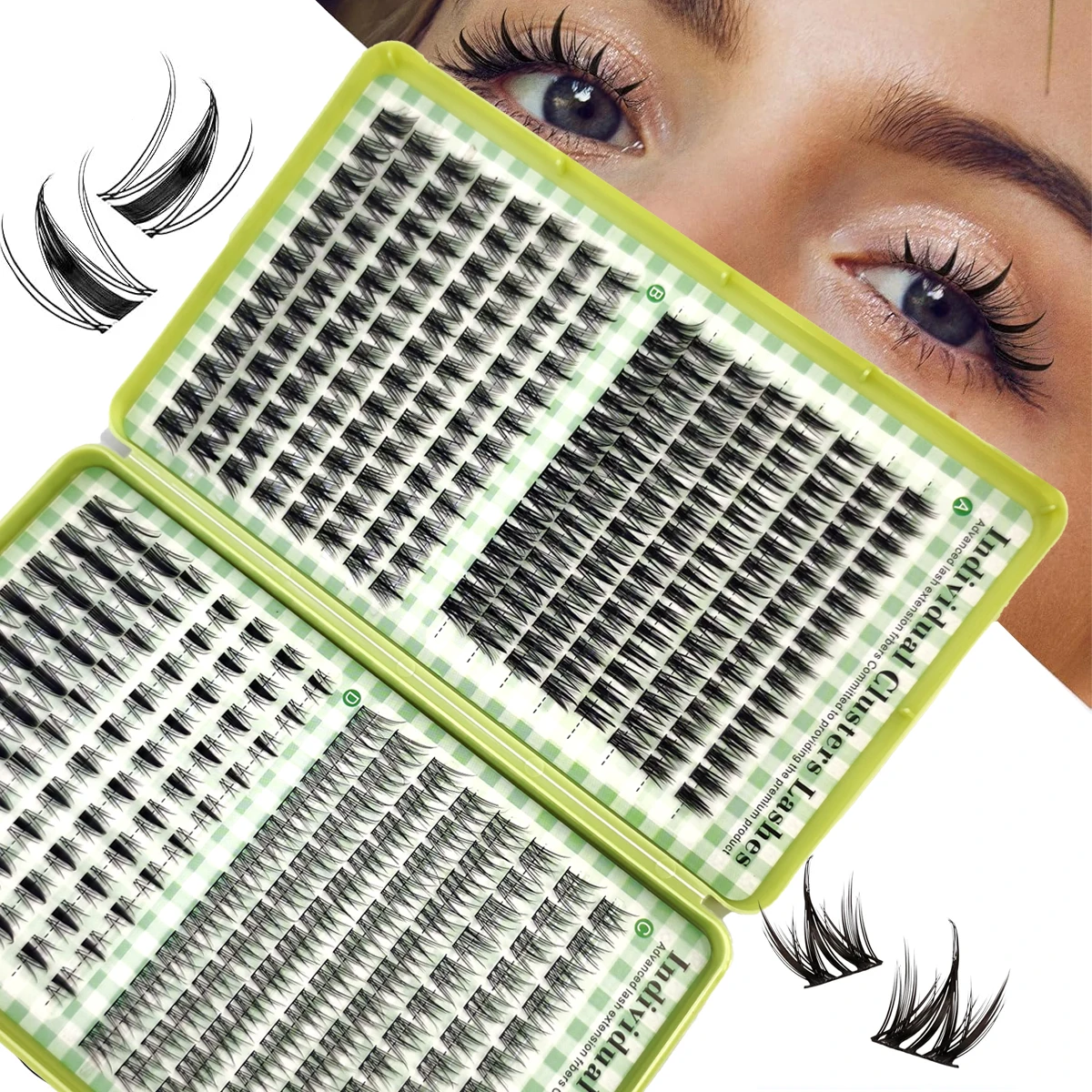 New 32rows 512Cluster Mix Lash Clusters Lashes Cluster Natural Manga Look Lash DIY Eyelash Extension Reusable Natural Lashes