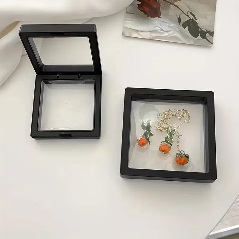 10/20/30PCS  PE Jewelry Box Multifunctional Dustproof Box Transparent Film Jewelry Chain Butterfly Specimen Display Storage