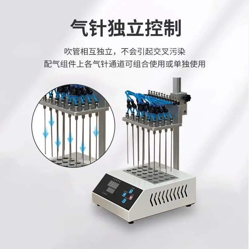 Laboratory automatic 12-well/24-well, pesticide residue biological samples, rapid detection purge instrument