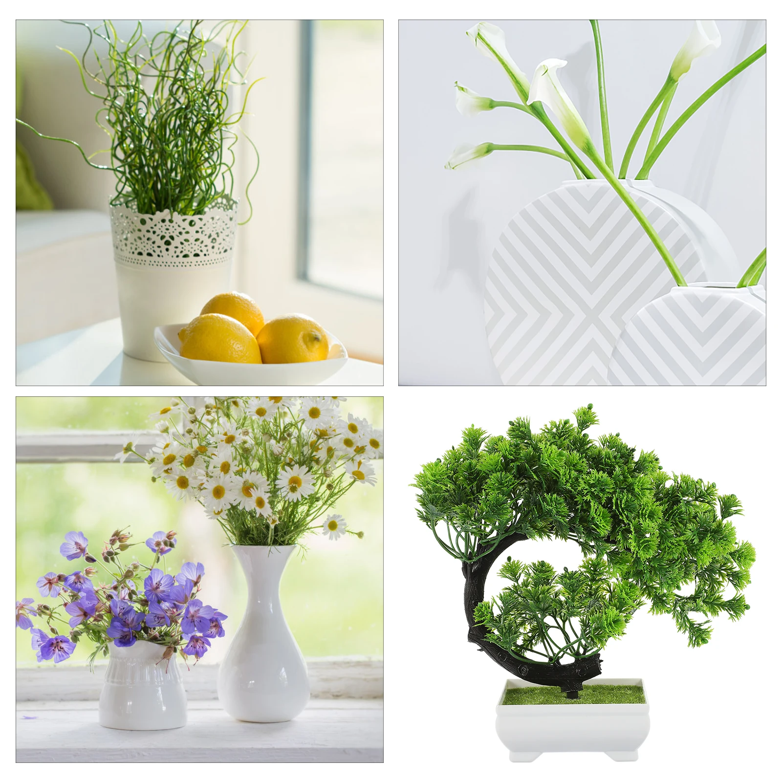 

Artificial Bonsai Tree Realistic Fake Potted Plant GreenGreen Plant Home Decor IndoorPlant Lifelike Mood Soothing Display