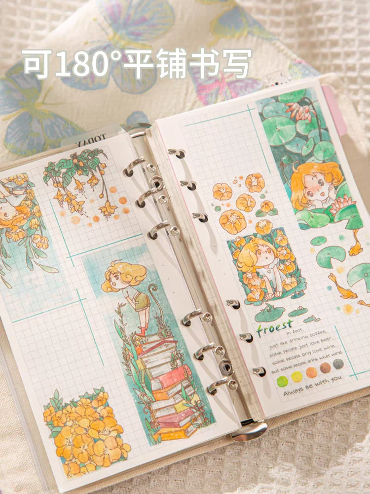 Notebookse A6&A5 Loose-leaf Binder Lovely Exquisite Feeling Detachable Stationery for Office School Supplies Notepad Girl Style