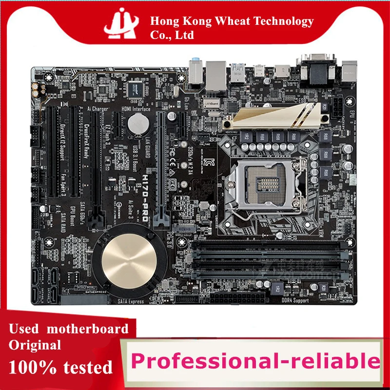 For Intel H170 H170-PRO motherboard Used original LGA 1151 LGA1151 DDR4 64GB USB2.0 USB3.0 SATA3 Desktop Mainboard