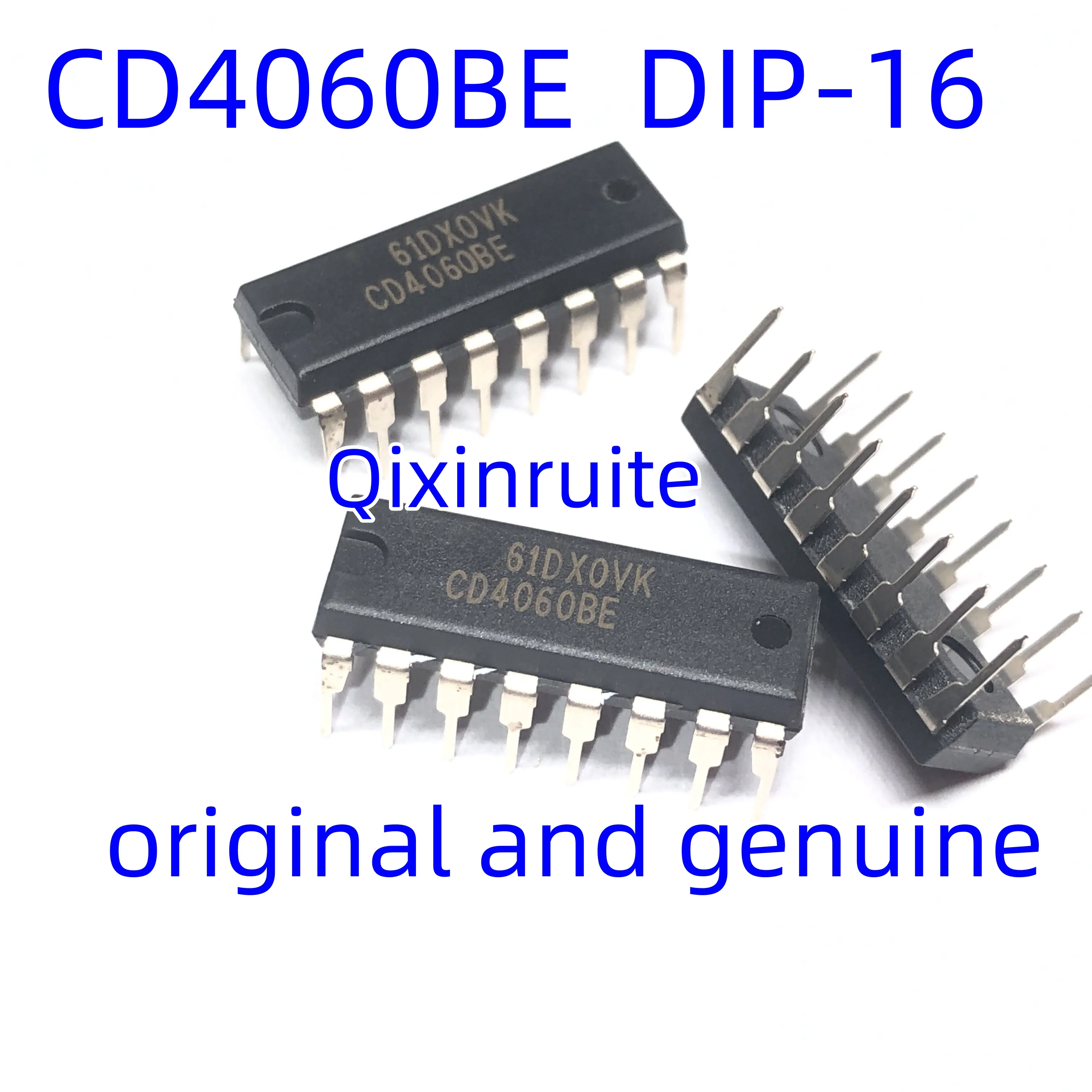 Qixinruite  Brand new original imported CD4060BE DIP16 in-line 16-pin binary counter IC chip