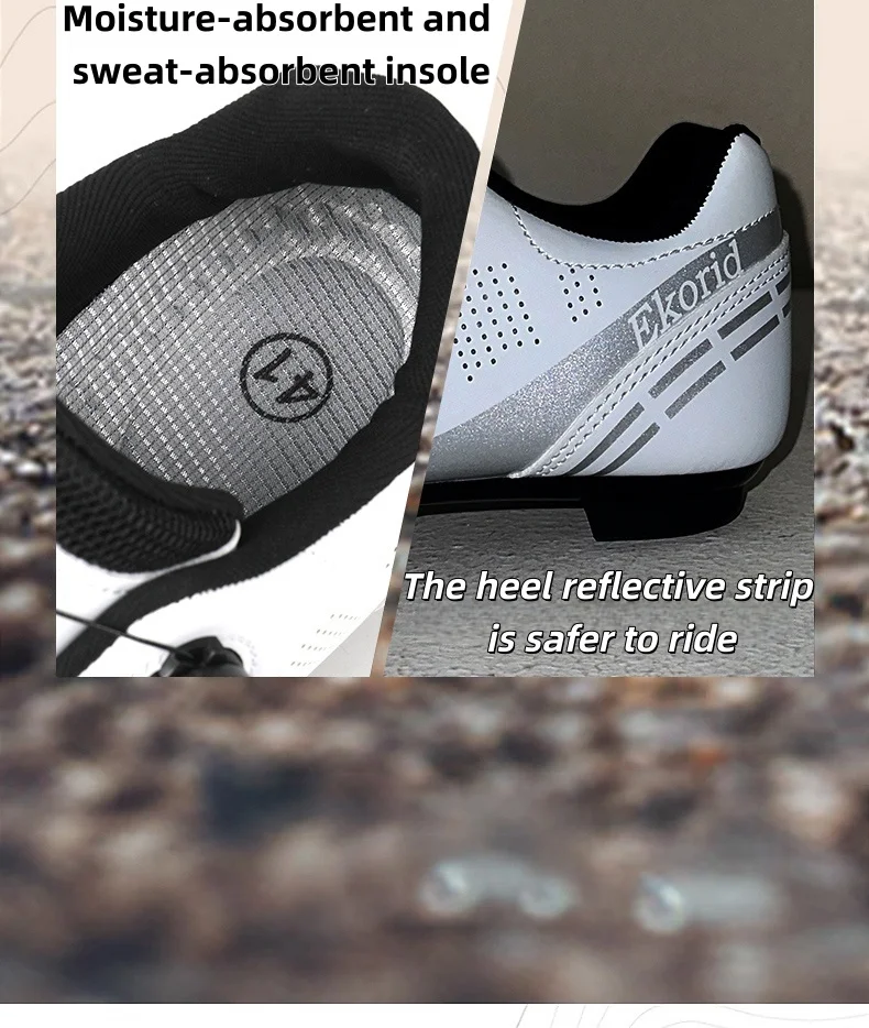Herren-Mountainbike-Schuhe MTB, atmungsaktiv, rutschfest, hohe Härte, geeignet für Outdoor-Straßenrennen, Mountain-Offroad-Fahren 37-46 – Detail 8
