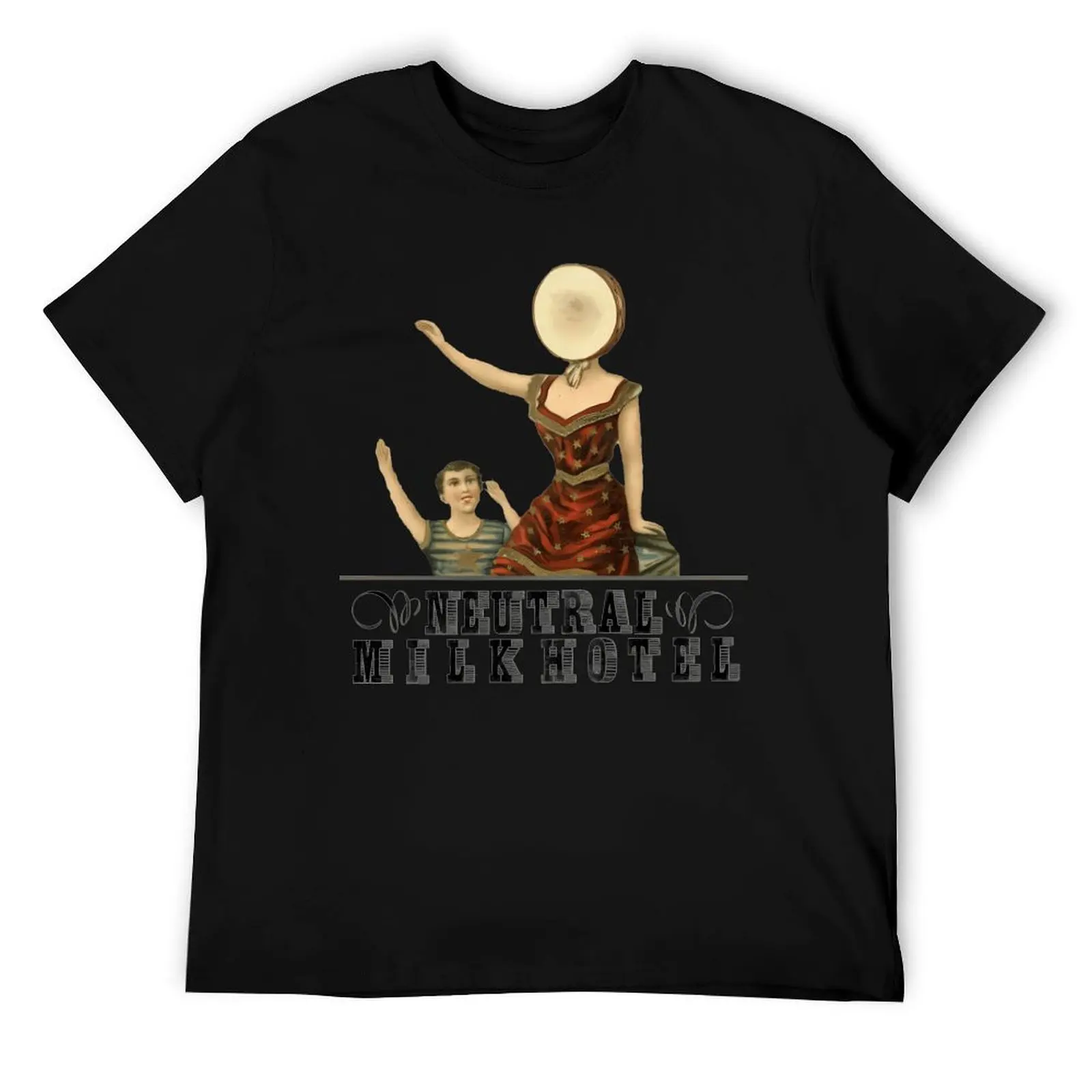 فندق الحليب المحايد-في الطائرة فوق البحر تي شيرت رجل تي شيرت جرافيك تي شيرت للرجل سليم تي شيرت مجسم #1