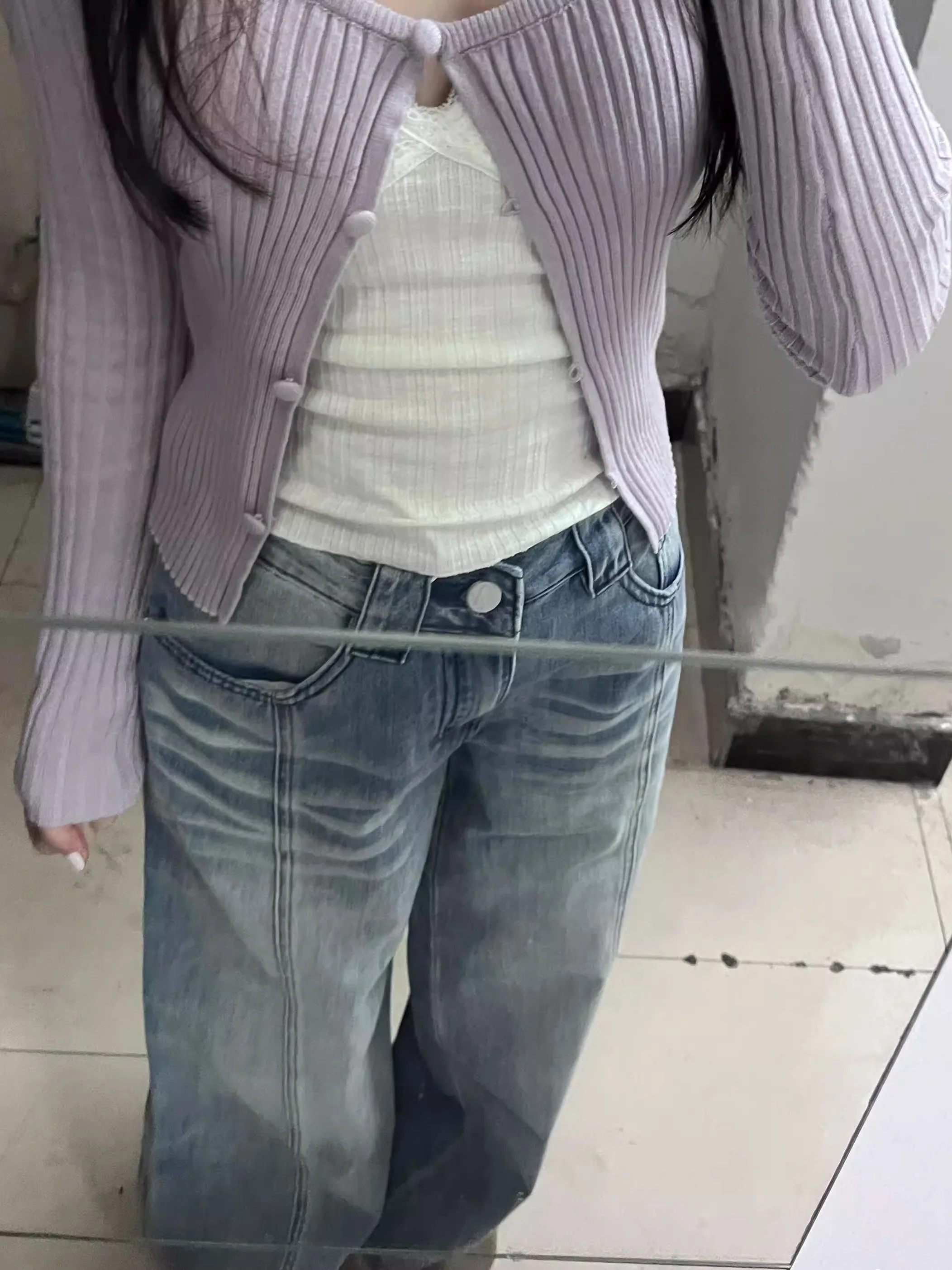 

Early Spring Purple Knitted Top Long Sleeve Korean Style Lazy Outerwear Small Open Cardigan Sweater Women's Fashion Casual