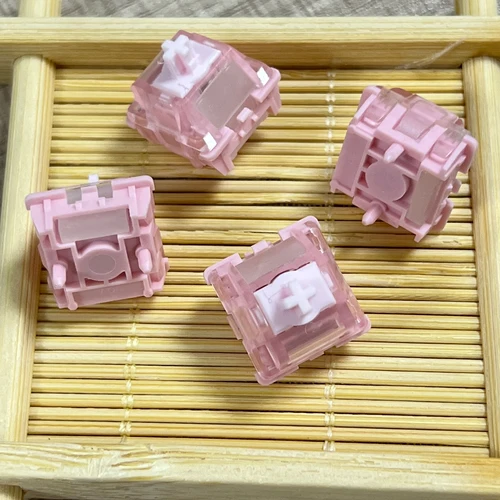 Duhuk Herz HE interruptor magnético interruptor magnético rosa estructura de reducción de ruido guía de luz teclado de eje magnético para juegos HIFI