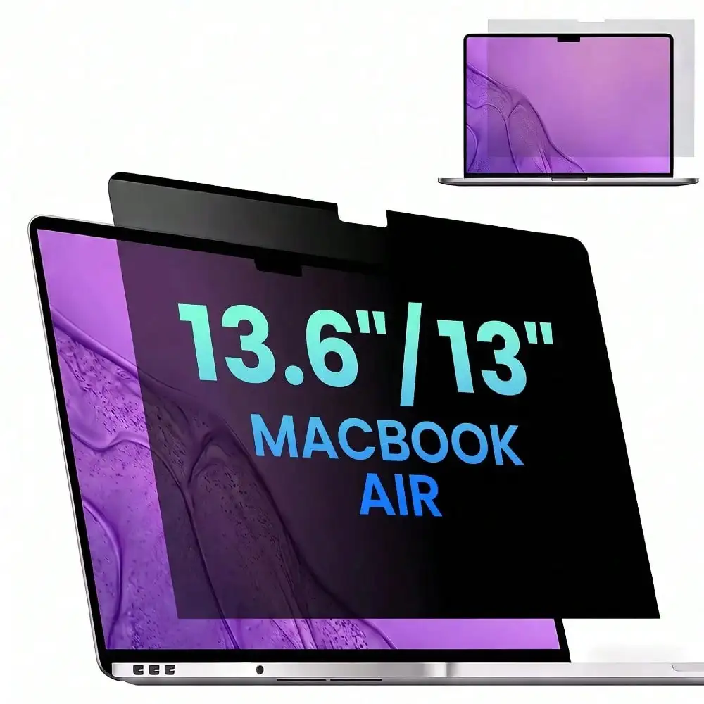 Magnetic Privacy Filter Screen Protector for MacBook Air 13.6/13-inch (2022-2026, M2, M3, M4, M5),Removable Anti Glare Shield