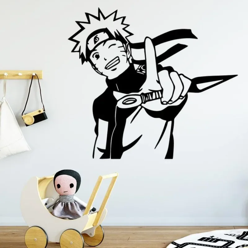 Naruto Wall Stickers for Kids Bedroom Anime Room Decor Wallpapers Decoration Chambre Child Student Home Decoration Stickers Gift