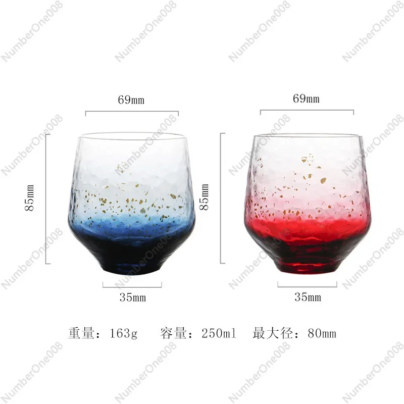 

Yachiyo Starry Sky Cup Gradual Change Japanese Hammer Pattern Toyo Sasaki Crystal Glass Wine Glass, Creative Water Cup