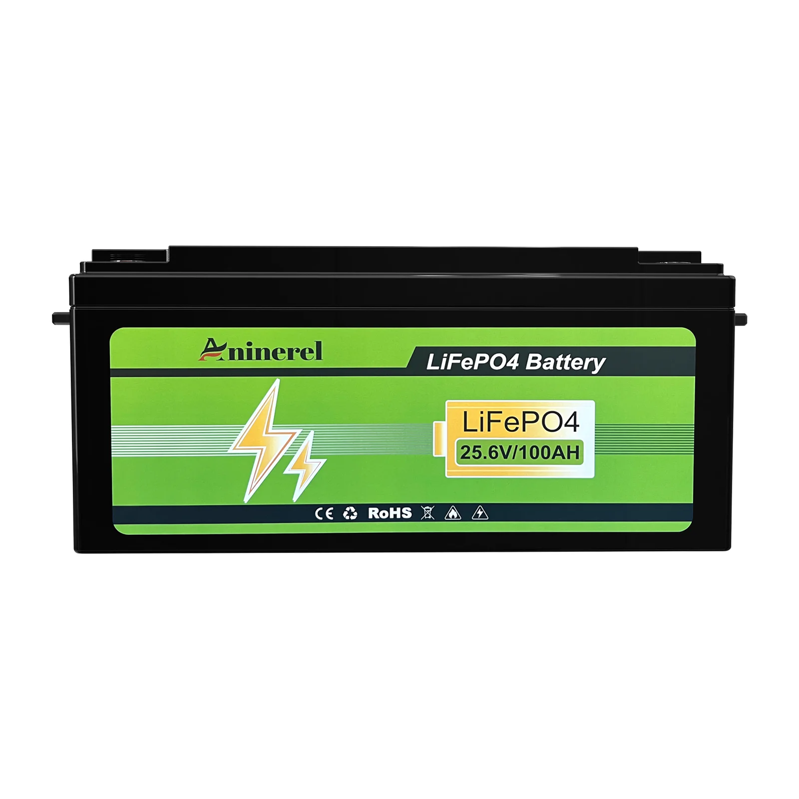 Aninerel 48V 24V LiFePO4-Batterie 100AH Solar-Phosphat-Batterie Tragbare Wiederaufladbare Batterie mit Integriertem BMS Bluetooth