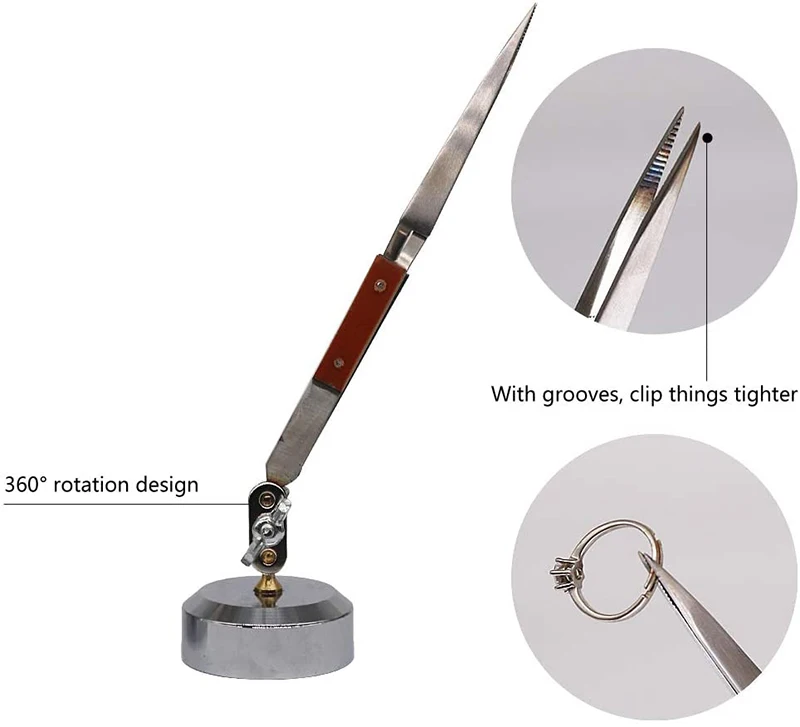Rebound Jewelry Welding Tweezers Curved Straight Soldering Tweezer Jewelry Making Tools Repair locking pick