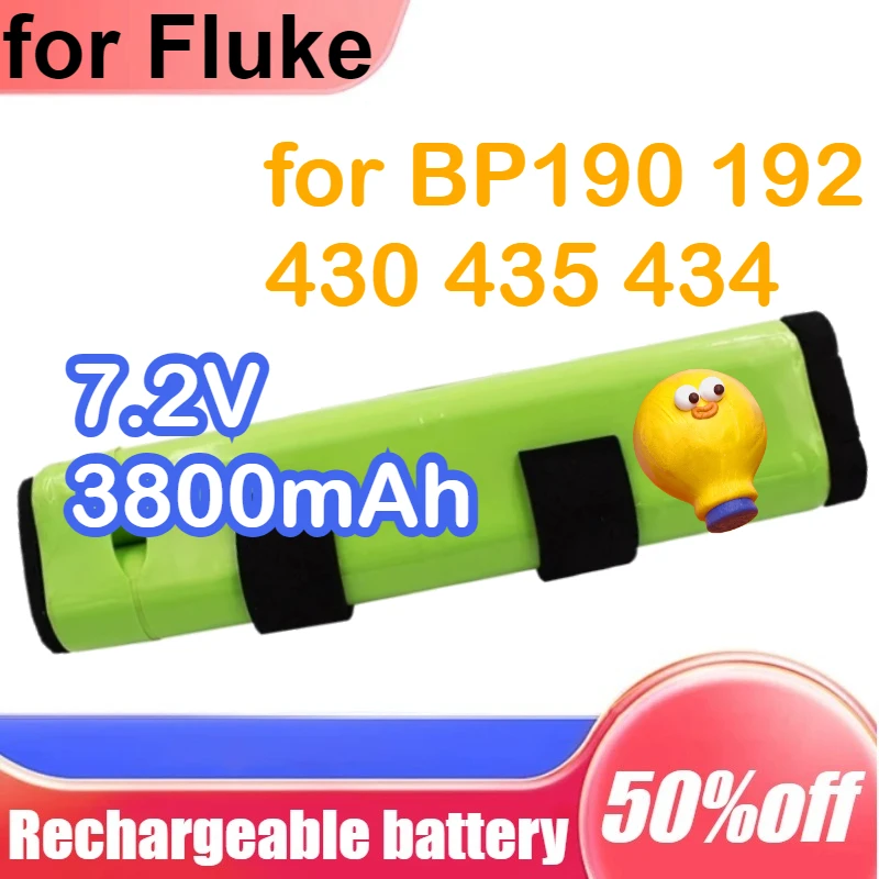 

7.2V 3800mAh New Ni-MH for Fluke 199 Oscilloscope for BP190 192 430 435 434 High Capacity Rechargeable Battery