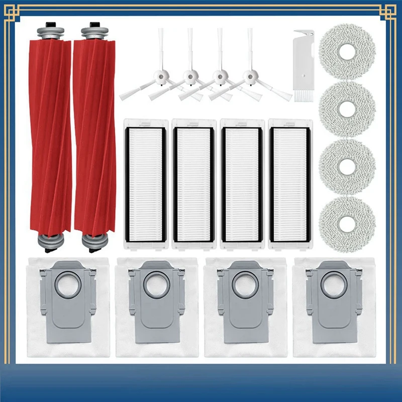 Peças sobressalentes a vácuo robô para Roborock Q Revo, Mop Pano, Saco de pó, Escova lateral principal, Filtro Hepa, P10, A7400RR, 2 pcs