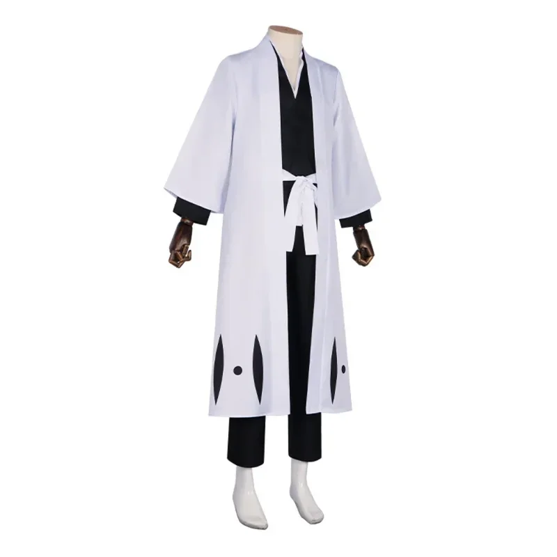 Anime Bleach Aizen Sousuke Cosplay Costume Wig Sets Bleach Thousand Year Blood War Gotei 13 Team 5 Captain Robe Kimono Outfi # 1