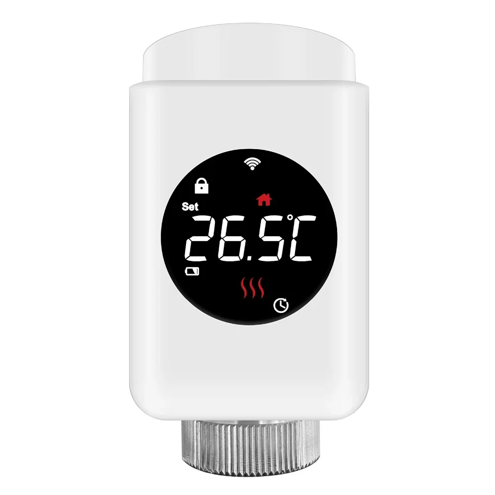 Termostato Inalámbrico Wifi con Control por Voz Alexa, Termostato Inteligente Zigbee Tuya para Calefacción, Válvula de Radiador TRV