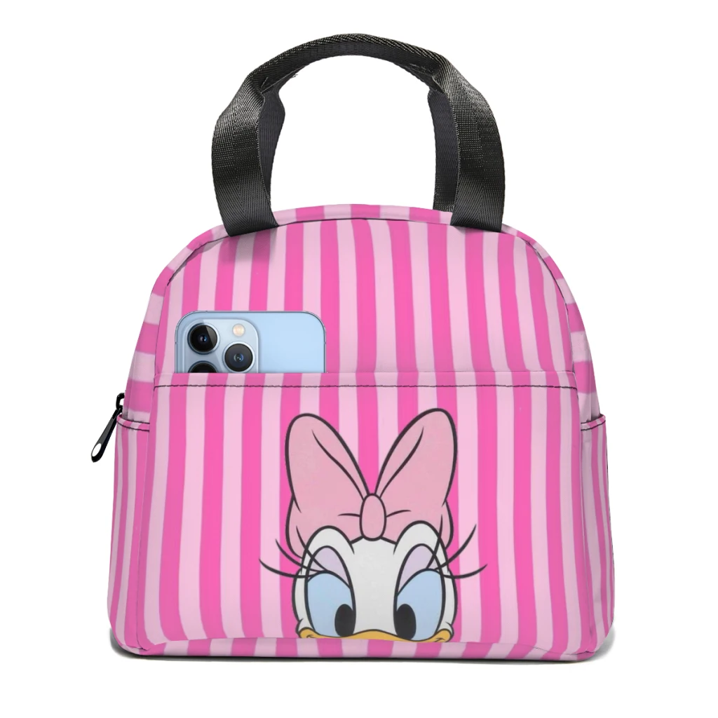 

Mikey Mouse Portable Lunch Bag Food Thermal Box Durable Cooler Lunchbox with Shoulder Strap Picnic Bag Office