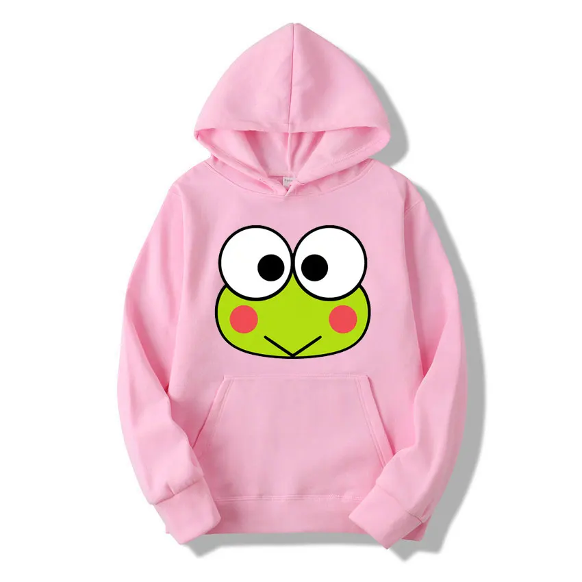 

Kerokerokeroppi Women Hoodie Cartoon Anime Men Pullover 2024 New Fashion Pink Spring Autumn Couple Sweatshirt Clothes Tops