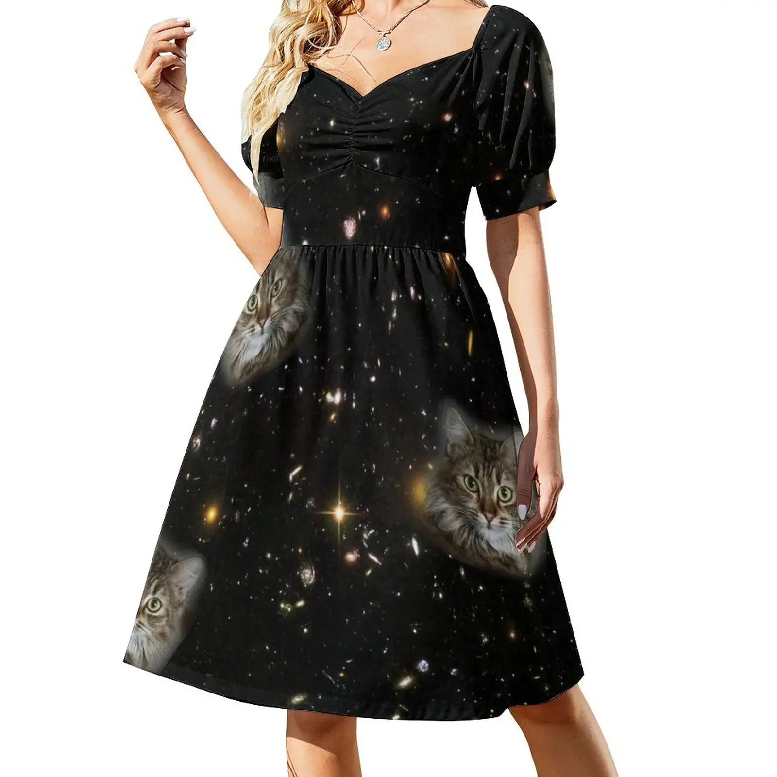 

Cats in The Space Sleeveless Dress dresses for womens 2025 Dresses Dress