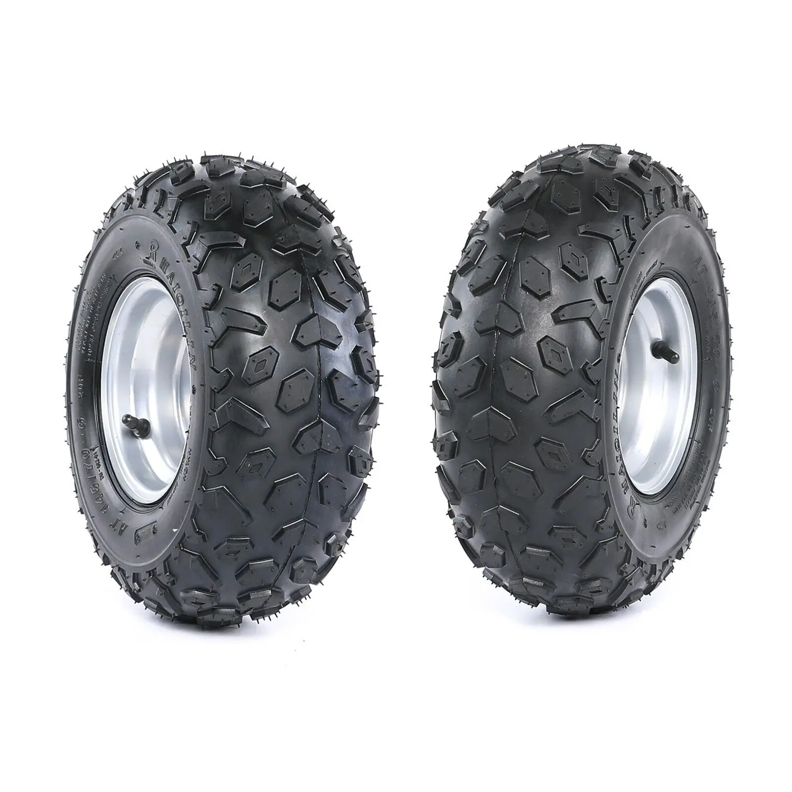 

2x 145/70- 6 Go-Cart Tyre + Go-Cart Wheel Rim for 50/70/90/110/125cc Quad Bike Buggy AT Coolster Polaris Kawasaki