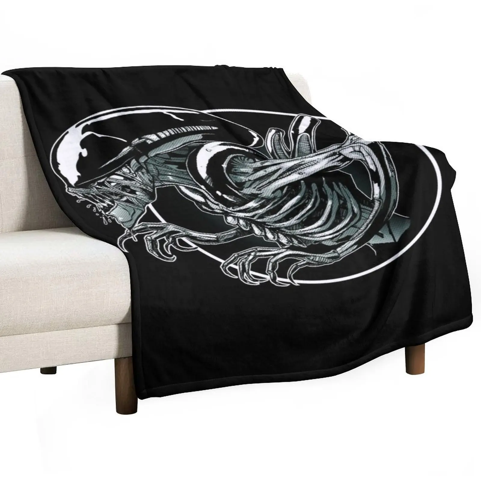 

aliens xenomorph Throw Blanket wednesday Moving Large christmas decoration Blankets