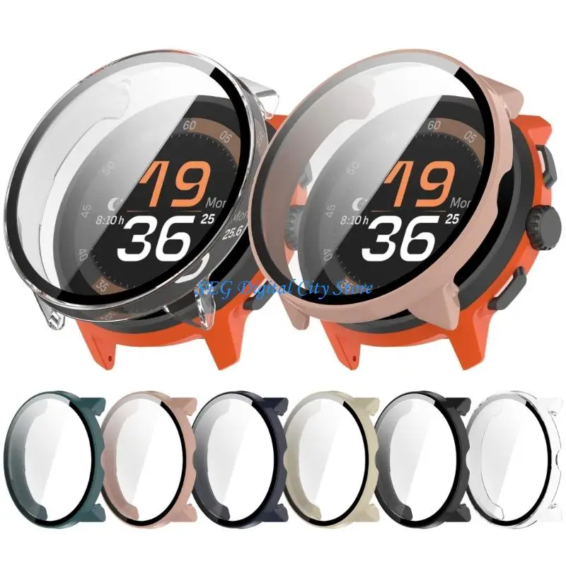 U75B Full Coverage Smartwatch Integrated Tempered Glass Screen Protector Defense Hard Sleeve Case Guard Suitable for Run