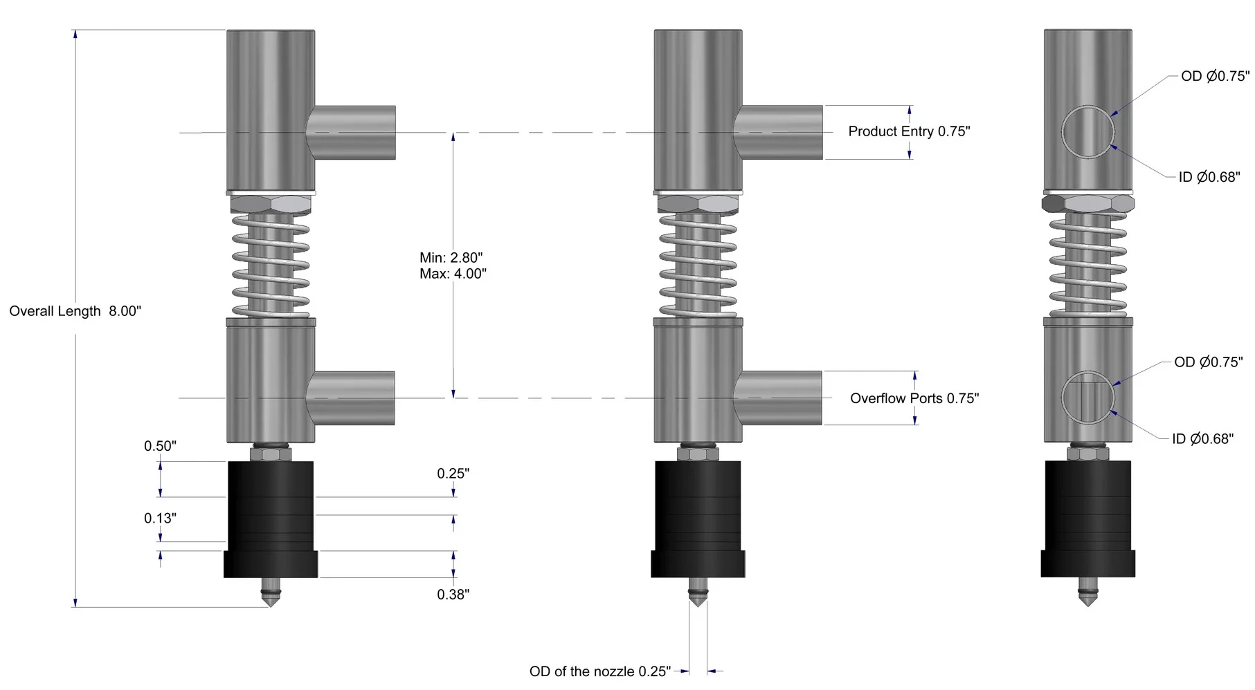 Filling Nozzle Valve Custom Filling Head for Liquid Filling Machine