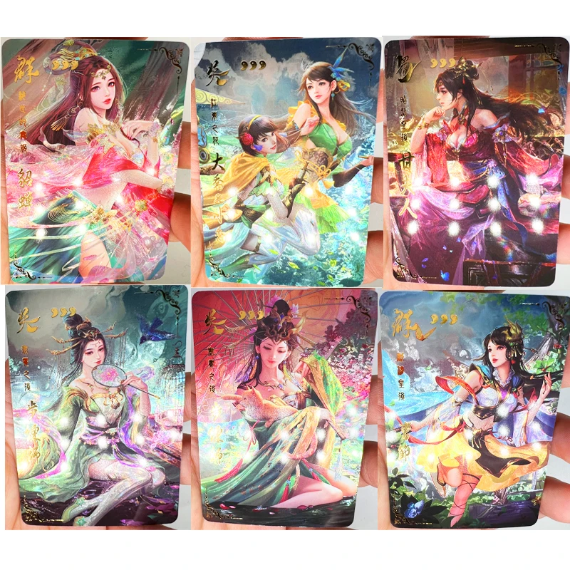 54pcs/set LEGENDS OF THE THREE KINGDOMS Lithography Flash Beauty Toys Hobbies Hobby Collectibles Game Collection Anime Cards