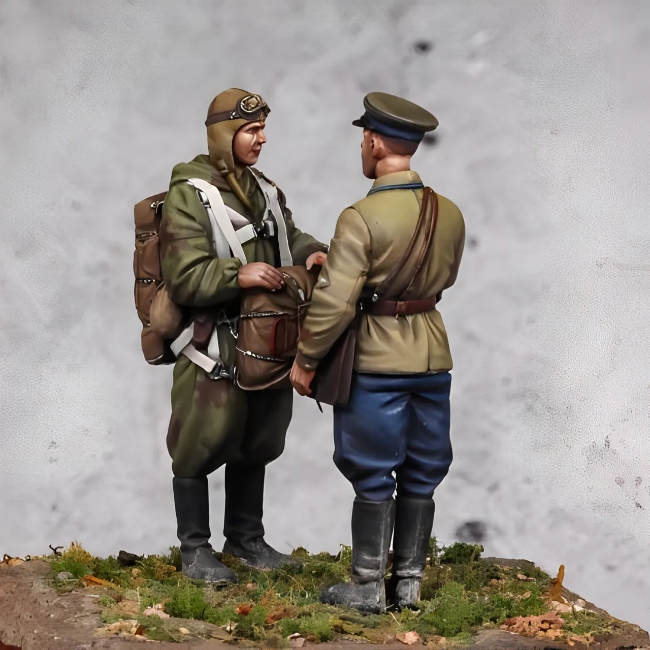 1/35 Resin unpainted model kit, military theme, Red Army Airborne Commander unassembled and unpainted GK, 1277R
