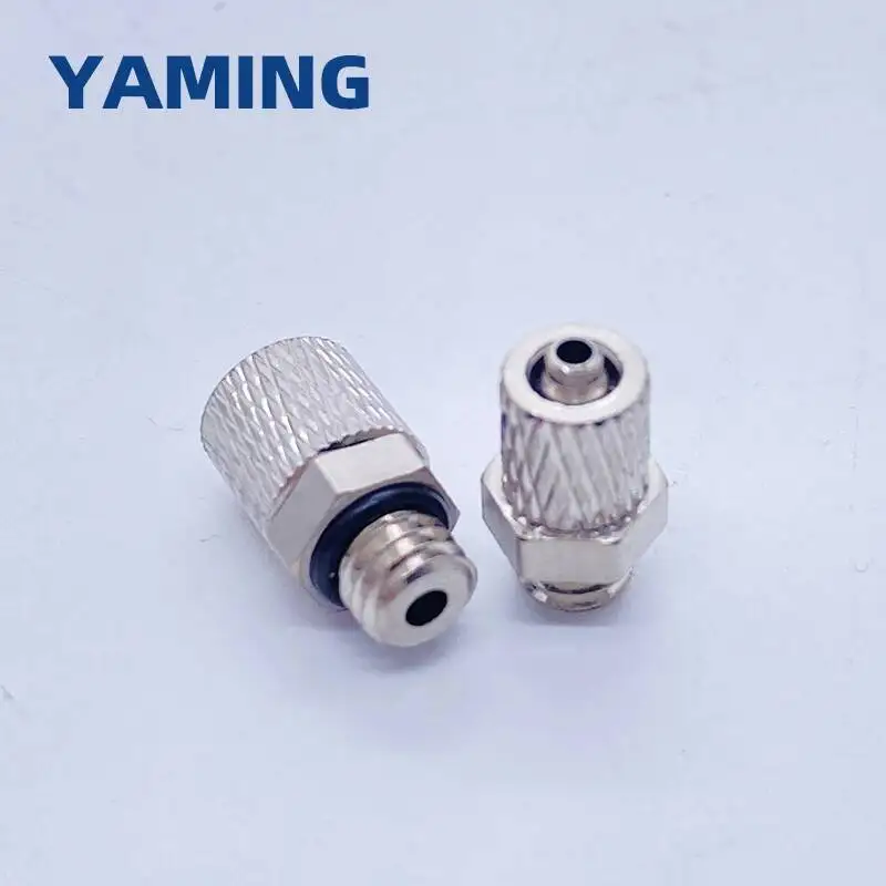 10pcs PC4-M5 M6 PC6 PL4 PL6 Pneumatic Fitting Quick Fast For Air Hose Connector Tube Nickel Plated Copper Pneumatic Fitting
