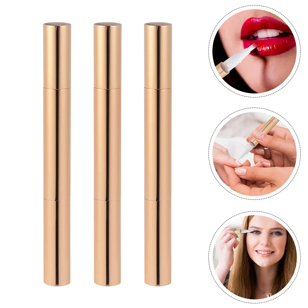 

3Pcs Empty Nail Polish Tube Container Leak-Proof Refillable Bottle for Lip Gloss Essential Oils Eyelash