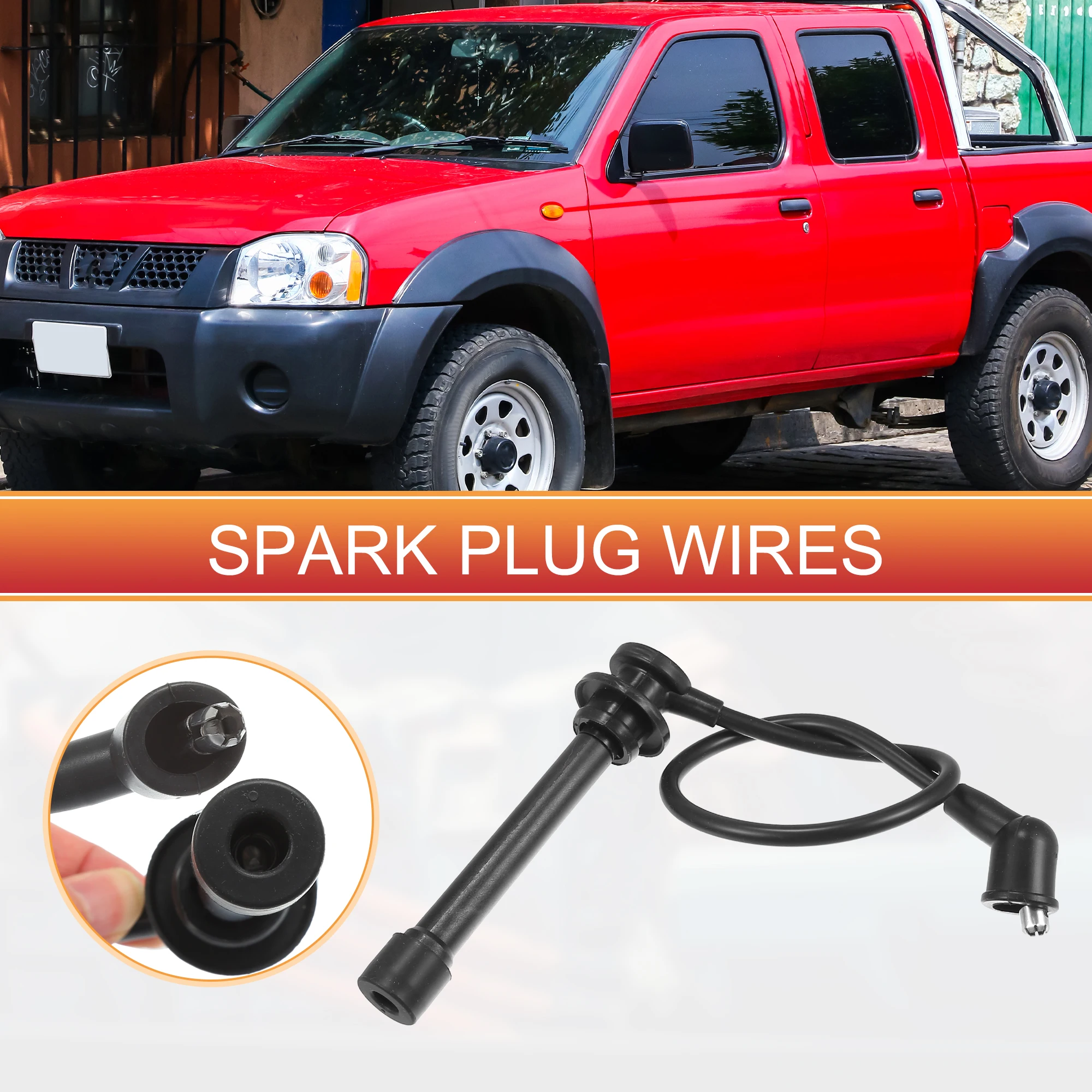UXCELL 4 Pcs Spark Plug Wire Ignition Coil Cable No.224409Z060 for Nissan Frontier