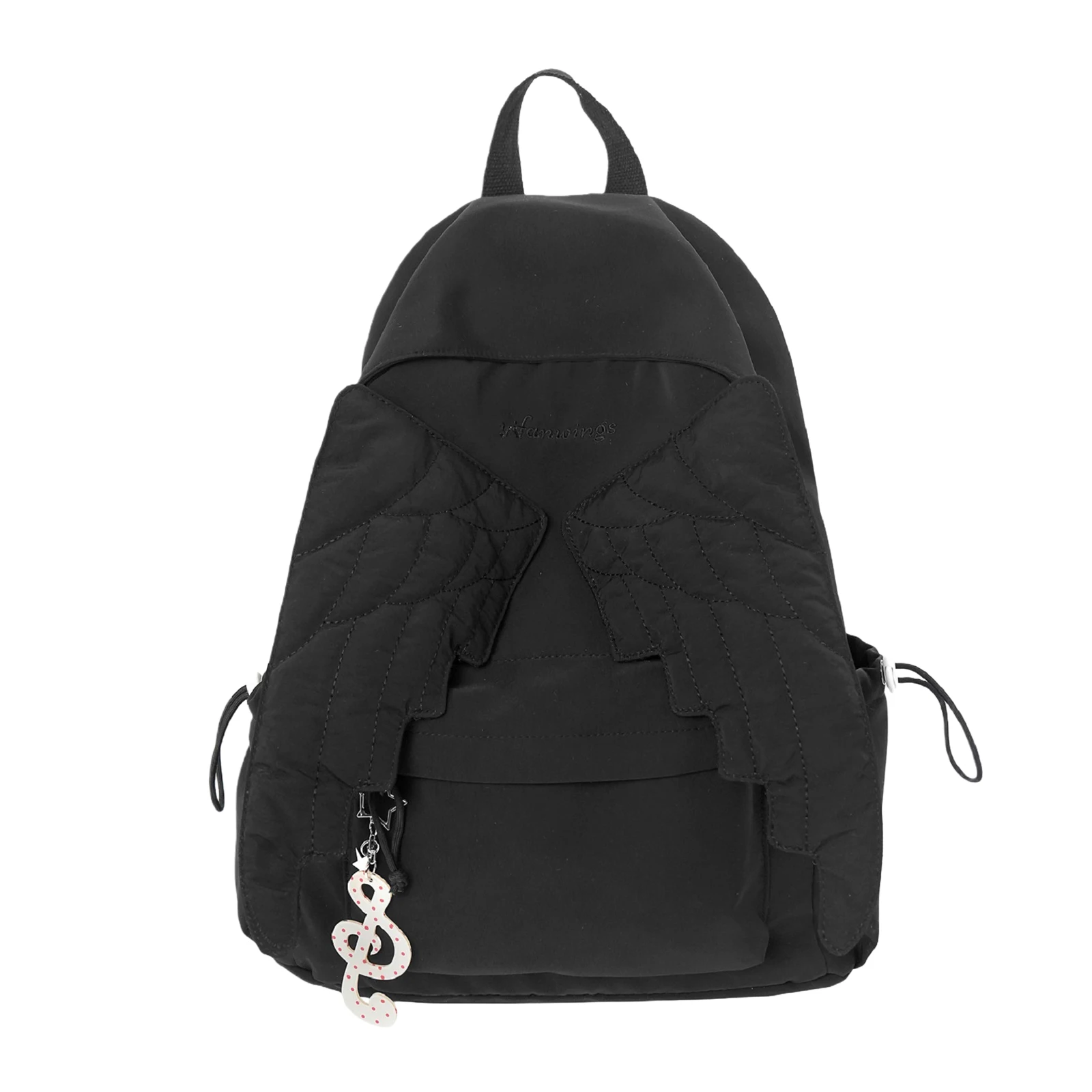 Women School Backpack Angel Wing Nylon Large Capacity Korean Style Travel Casual Lightweight Shoulder Bag