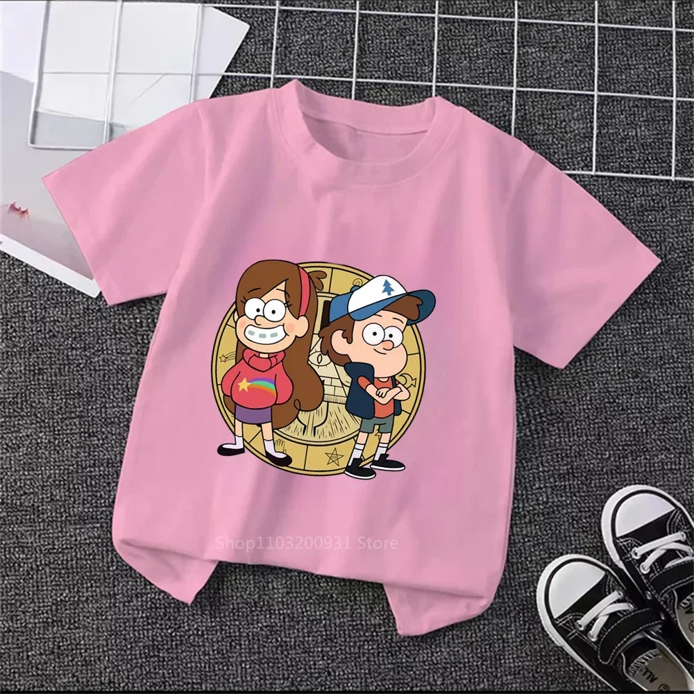 T-shirt A tema Gravity Falls per ragazzi e ragazze-cartoni vibranti, tessuto confortevole, un regalo di compleanno che sarà amato