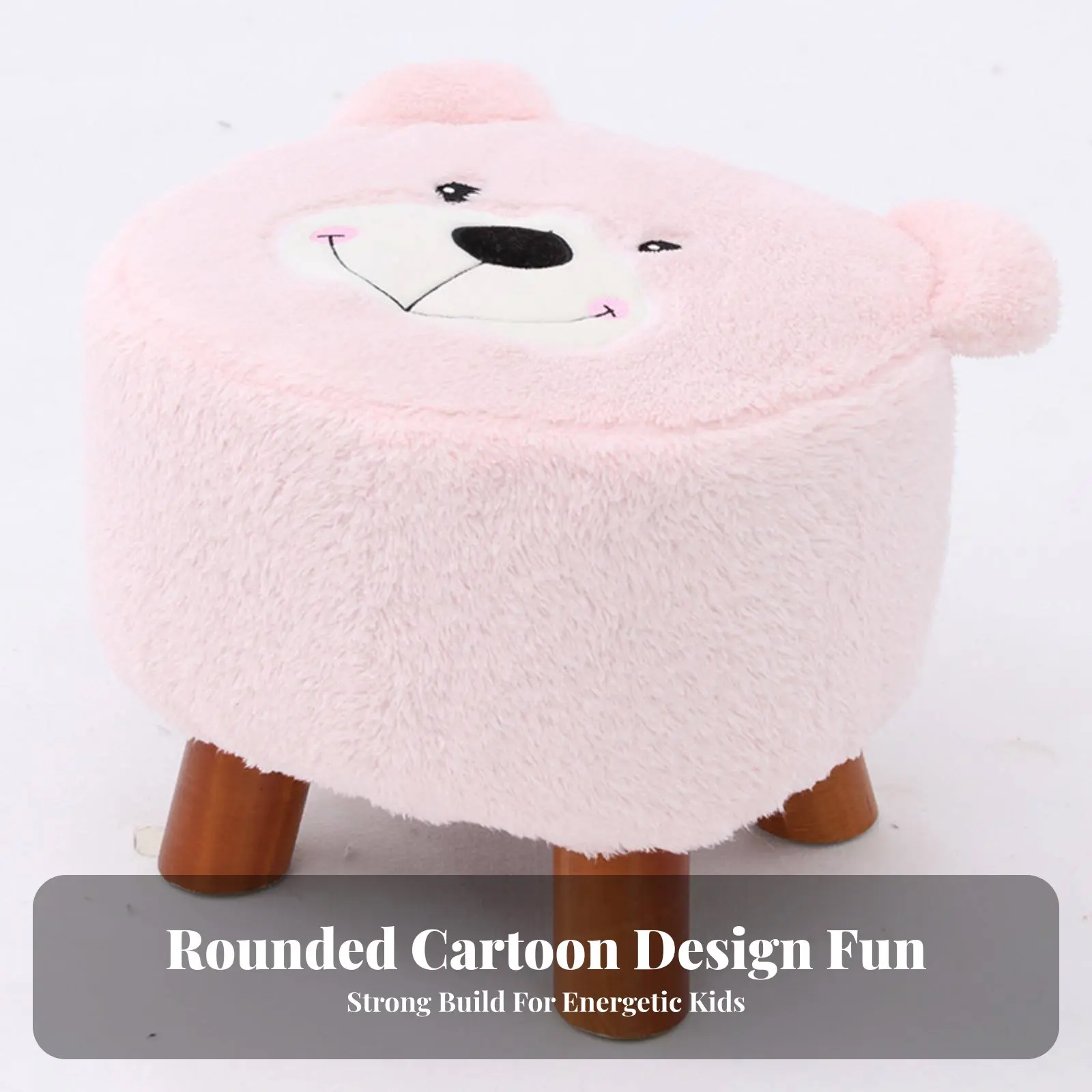 布張りの生き物型スツール、漫画デザインの生き物型スツール、家族、大人、プレイルーム向けの多機能ソフトパッド入りスツール