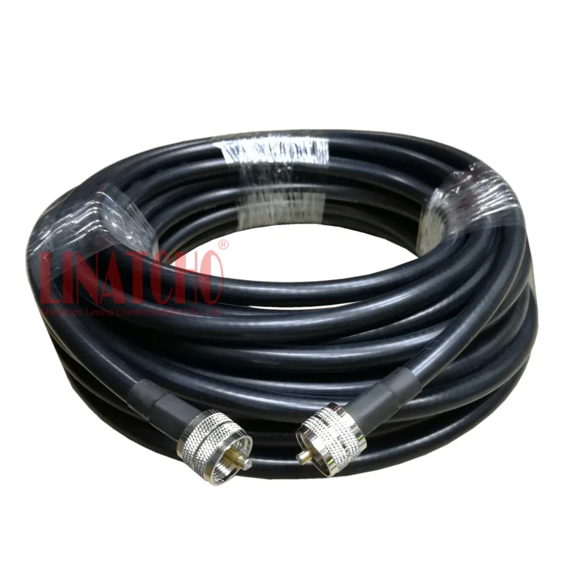 15 Meters RG213 UHF PL259 to PL259 Male Two Way Radio Repeater Base Station Antenna Coaxial Cable