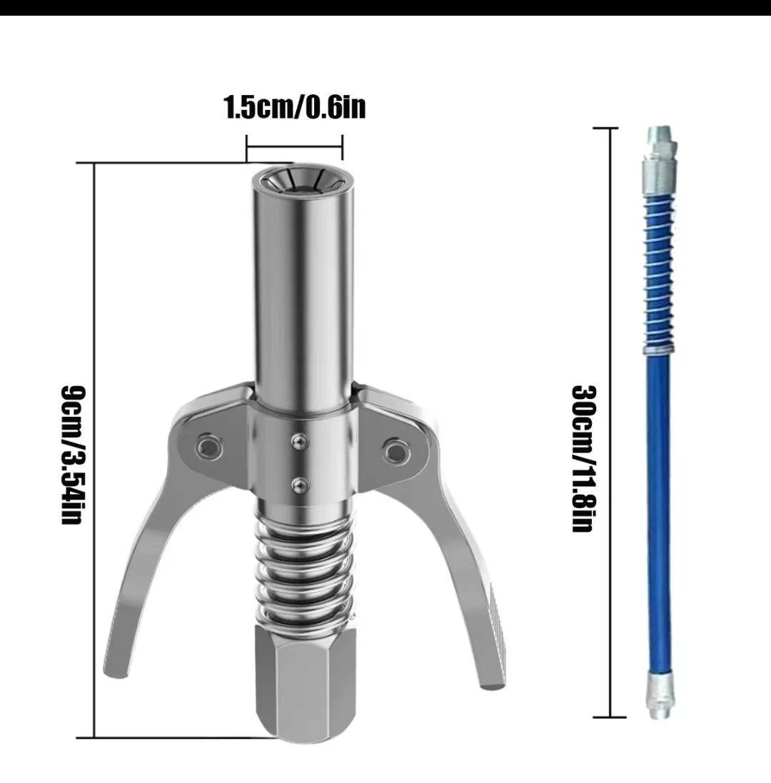 2022New Grease Coupler Heavy-Duty Quick Release Grease Gun Coupler NPTI/8 10000PSI Two Press Easy to Push Accessories