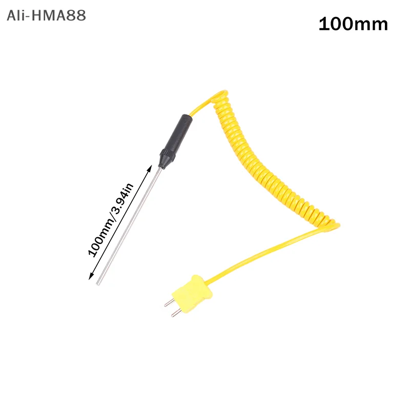 

(YY)1Pc 2025 New K-Type Thermocouple 100/150/200/300/500mm Probe Sensor with Wire Cable Temperature Controller Measuring Tools