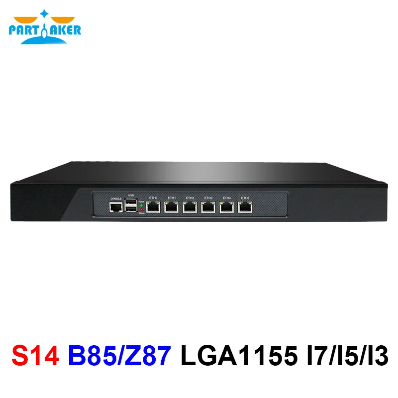 1U Rackmount Firewall Appliance B85 Z87 LGA1155 Intel i7 4770 i5 4460 i3 4150 With 6 Intel NICs Soft Router pfSense OPNsense