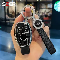 TPU Car Key Case Cover Shell Accessories for Mercedes Benz A B C E GL S GLA GLK CLS Class AMG W204 W205 W212 W463 W176 Keychain