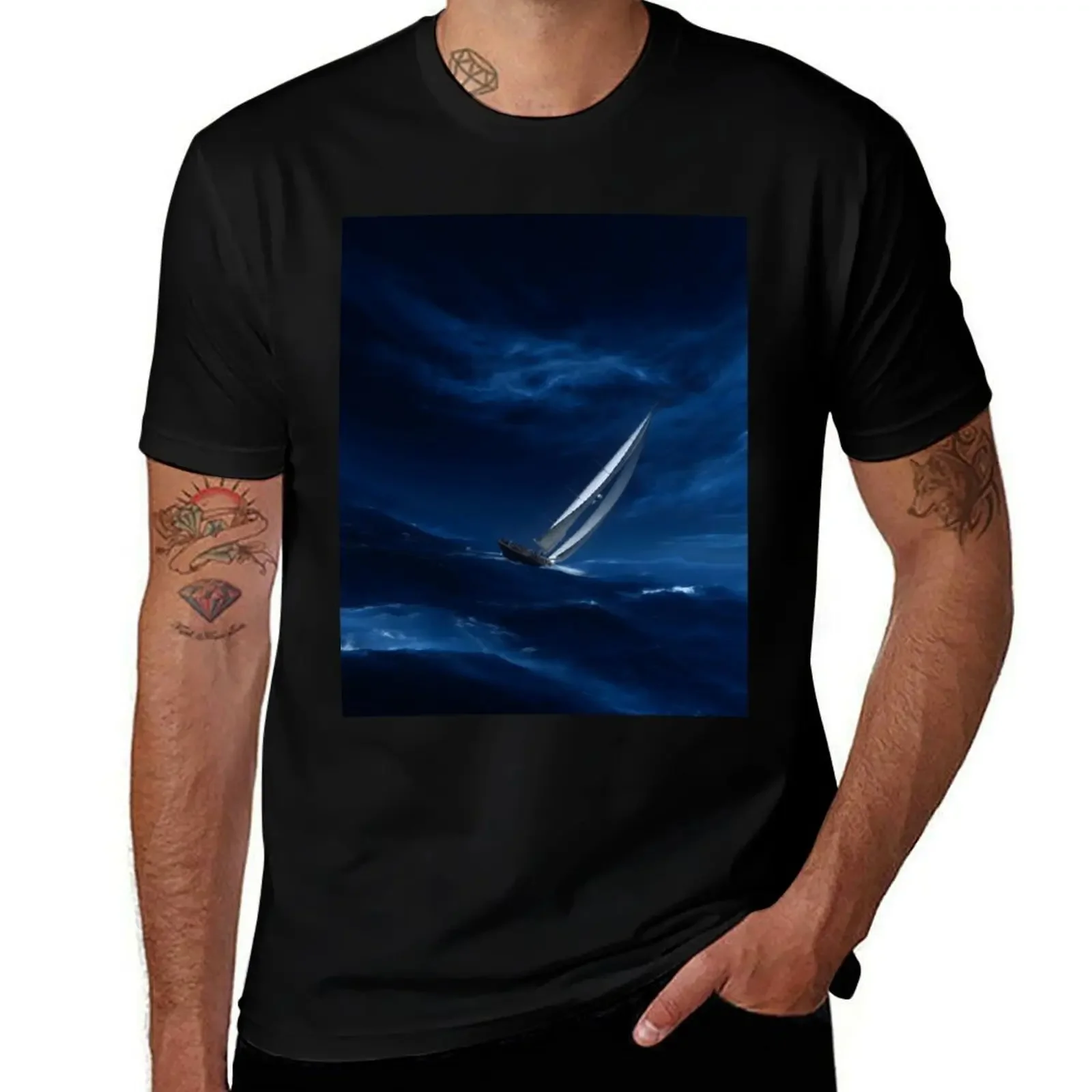 

Voyage to the Heart of the Ocean T-Shirt blue archive hippie clothes Funny t-shirt mens fashion