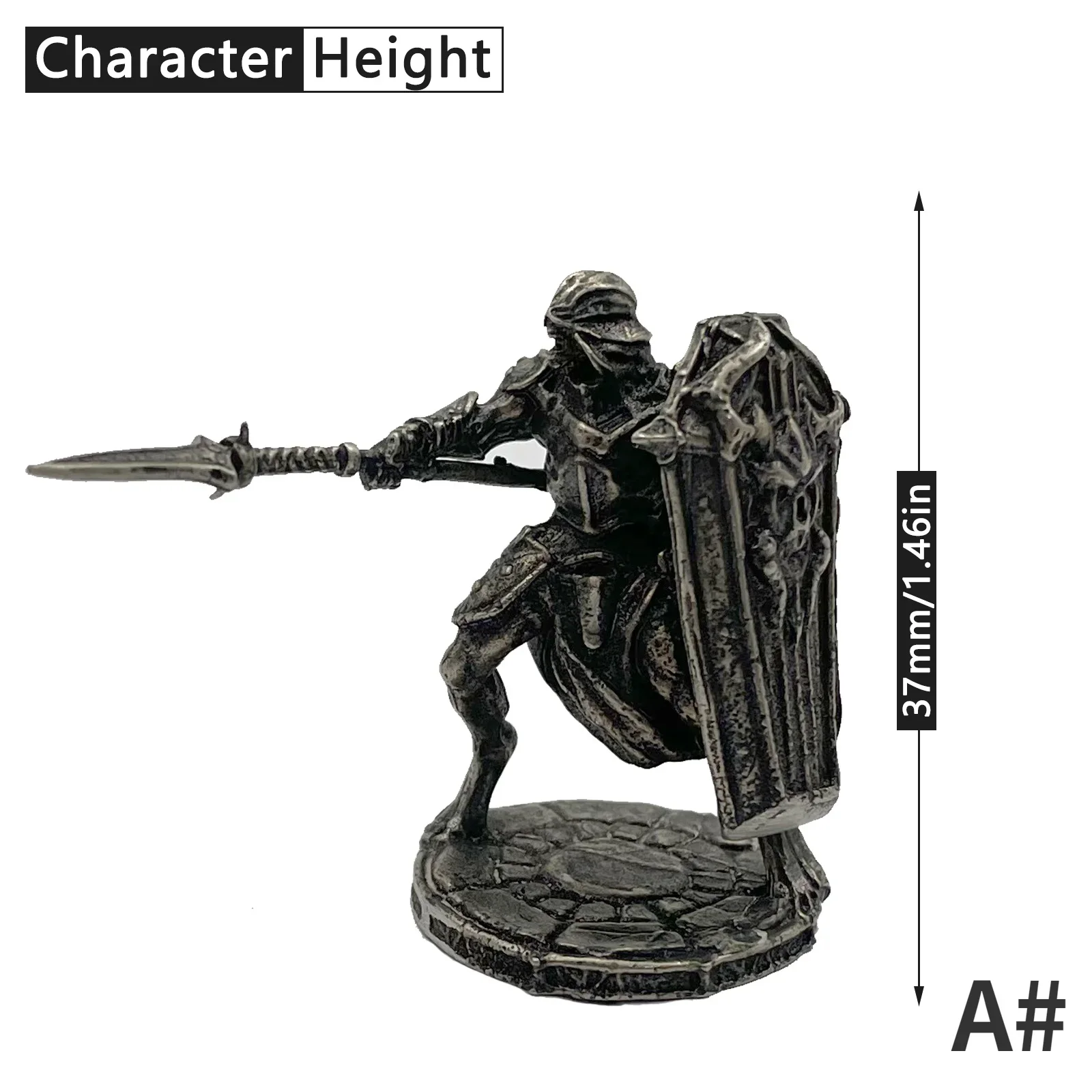 1pcs White Bronze Demon Soldiers Soldier Shogunate Samurai Model Figure Tabletop Game Ornament