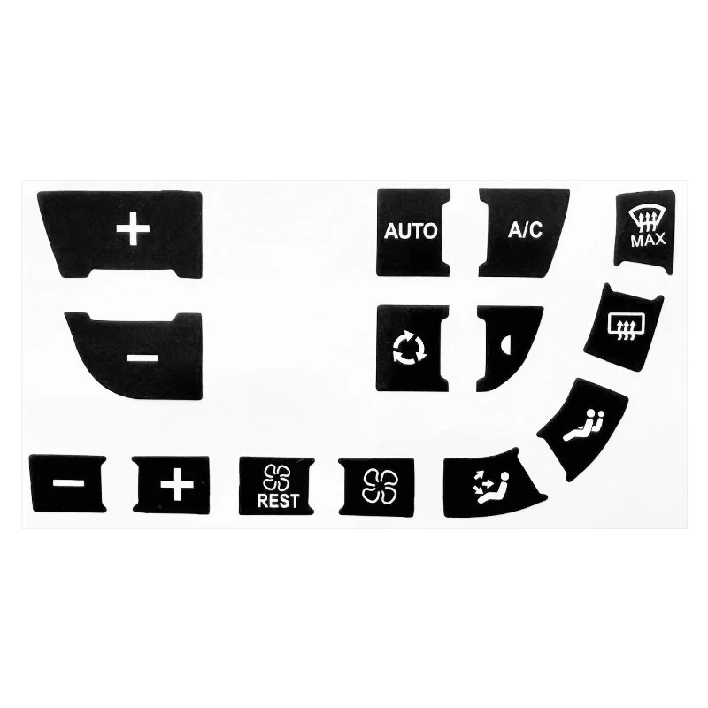 1Pc Car Air Conditioning Control Button Repair Decal for Citroen C4 Grand Picasso Black AC Button Repair Sticker Interior Decor