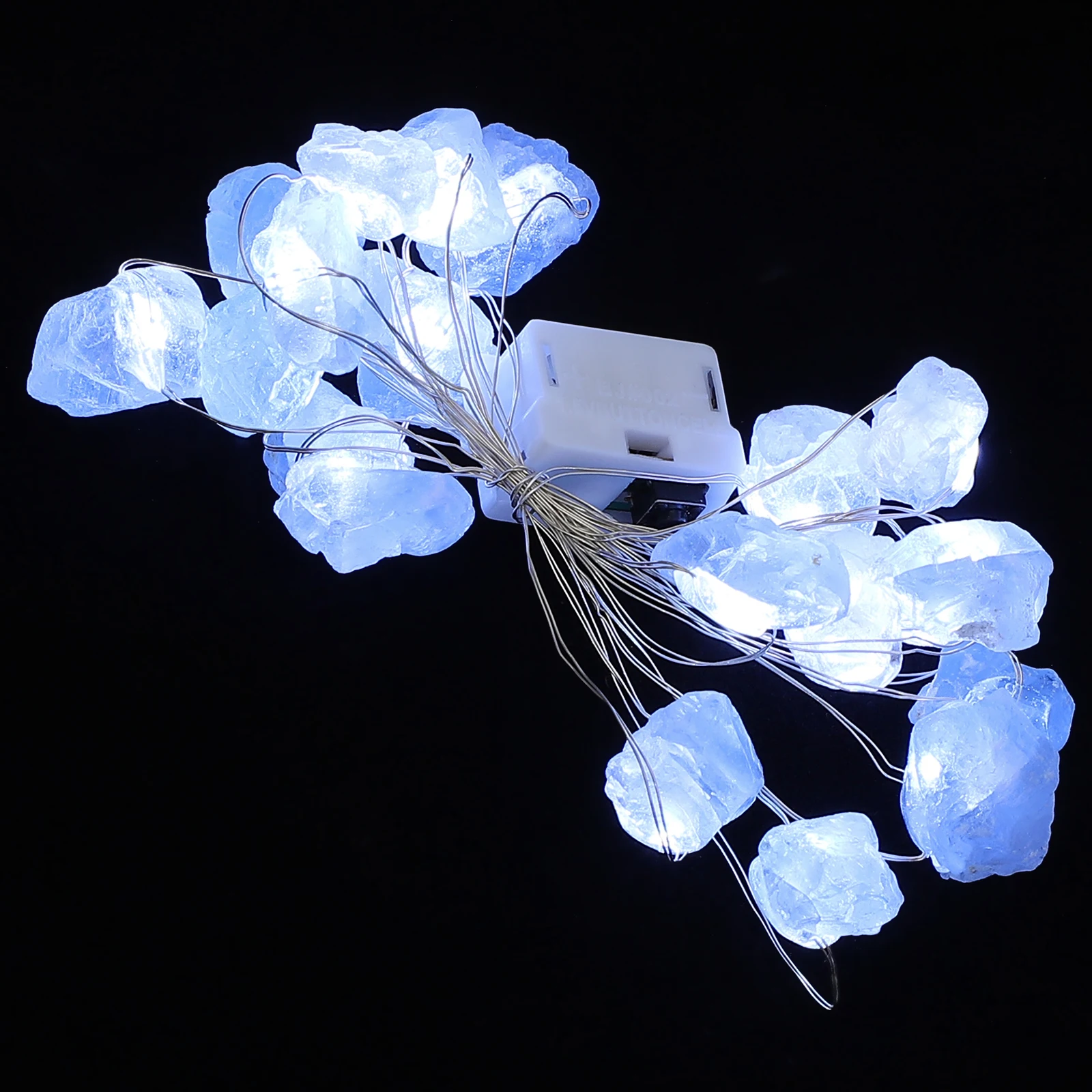

Crystal Stone String Light Decorative Hanging Pendant for Home Party Festival Outdoor Indoor Atmosphere Lighting