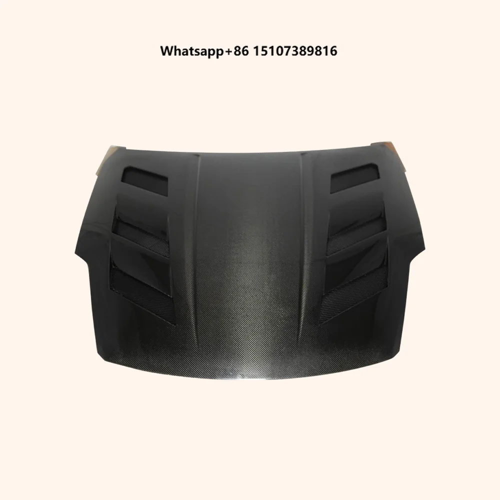 For 350Z Z33 AM Style Carbon Fiber Vented Front Bumper Hood Bonnet